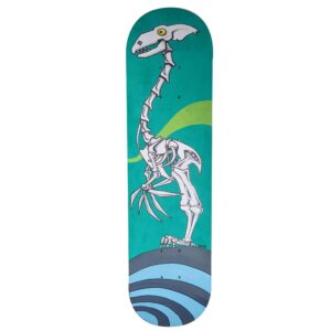 Skateboard squelette de dino