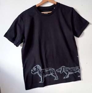 Tee-shirt Trois chiens / Noir / Taille S